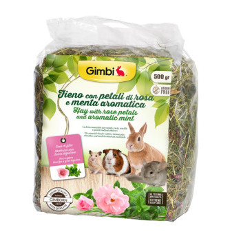 GIMBI krmné seno s růží 15l/500g