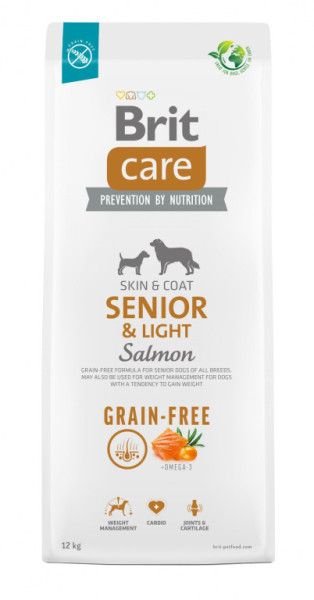 Brit Care Dog Grain-free Senior a Light - salmon a potato, 12kg