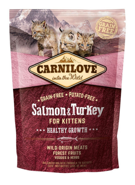 Carnilove Cat Grain Free Salmon & Turkey Kittens Healthy Growth 400g