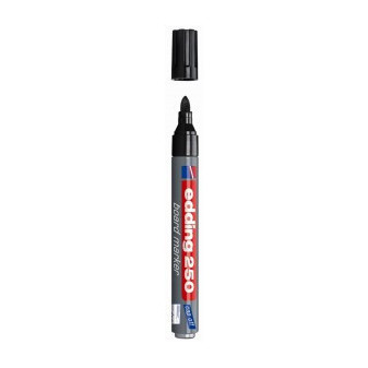 Popisovač Edding 250 čierna šírka stopy 1,5 - 3mm