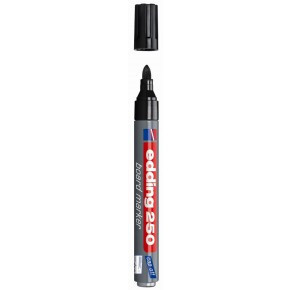 Popisovač Edding 250 čierna šírka stopy 1,5 - 3mm