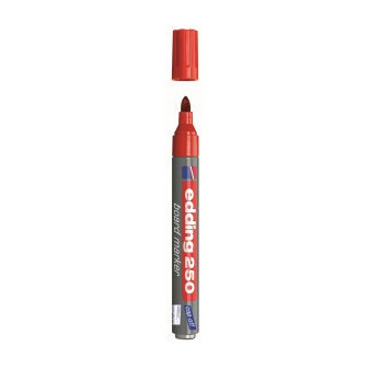 Popisovač Edding 250 červená šírka stopy 1,5 - 3mm