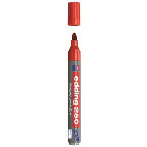 Popisovač Edding 250 červená šírka stopy 1,5 - 3mm