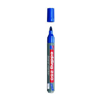 Popisovač Edding 250 modrá šírka stopy 1,5 - 3mm