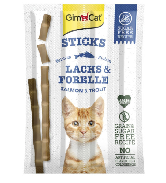 GIMCAT Sticks losos + pstruh 4ks