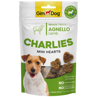 GIMDOG Charlies Mini Hearts jahňacie 70g