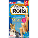 Churu cat Rolls - kura, tuniak a hrebenatky 40g