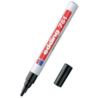Popisovač Edding 751 lakový čierna šírka 1 - 2mm