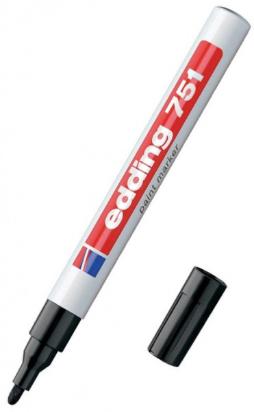 Popisovač Edding 751 lakový čierna šírka 1 - 2mm
