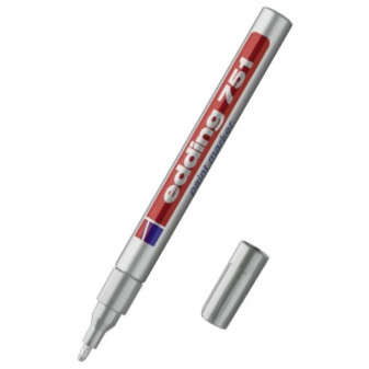 Popisovač Edding 751 lakový strieborná šírka 1 - 2mm