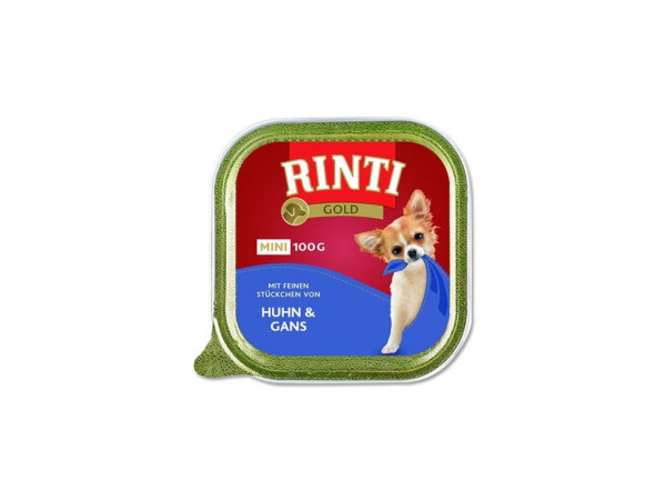 Paštéta RINTI GOLD Mini kačica + kura 100g