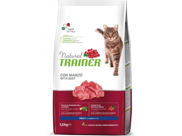 Trainer Natural Cat Adult hovädzie 1,5kg