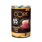 Konzerva Wellness Core Dog 95% Protein Adult kura, kačica a mrkva 400g