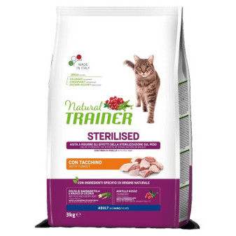 TRAINER Natural Cat Sterilised hydinové mäso 3kg