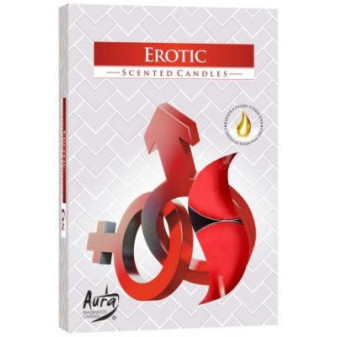 Vonná čajová sviečka Erotic 6 ks v krabičke P15-39