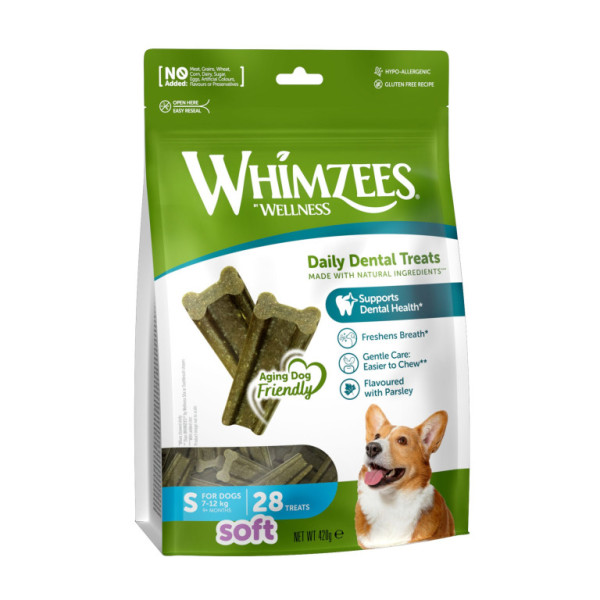 WHIMZEES Soft dentálna maškrta pre psov S (7-12kg) 28ks