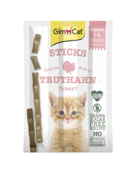 GIMCAT Sticks Kitten moriak + calcium 3ks