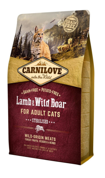 Carnilove Cat Grain Lamb&Wild Boar Adult Sterilised 2kg