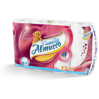Toaletný papier Almusso Family 3vrs., 12ks v balení, 15m