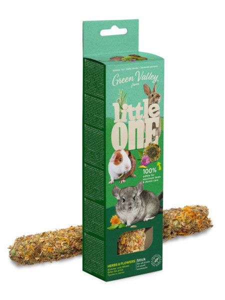 Little One Bezobilná tyčinka pre malé zvieratá s bylinkami 160g