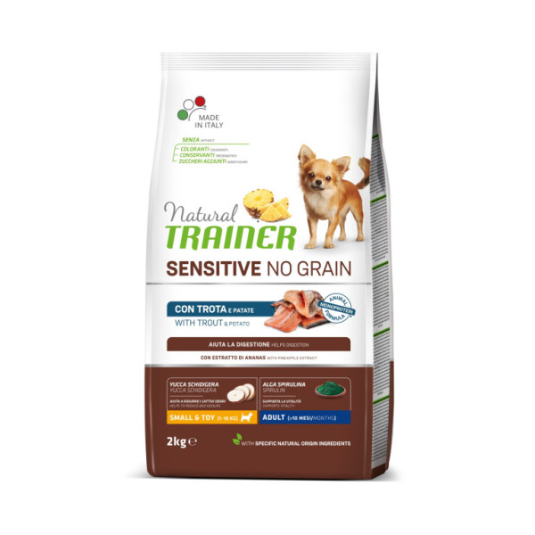 Trainer Natural Sensitive pes NO GRAIN MINI pstruh 2kg