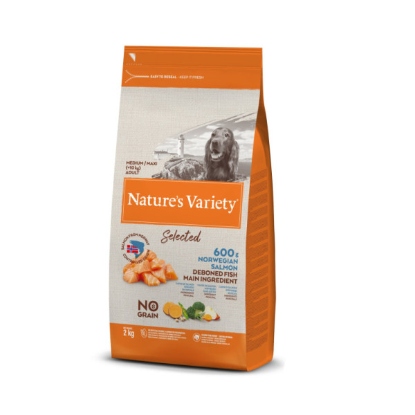 Nature´s variety selected pre stredné psy s lososom 2kg