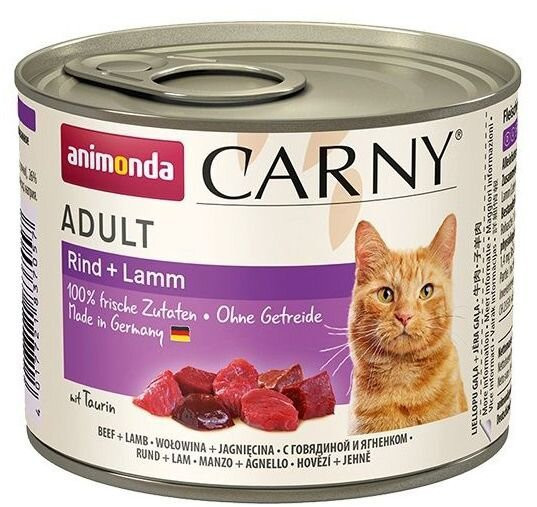 Animonda Carny konzerva pre mačky hovädzie + jahňa 200g