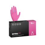 Nitrilové rukavice Nitril Ideal, nepudrované, tmavo ružové, 3,5 g, vel.M,100ks 100081