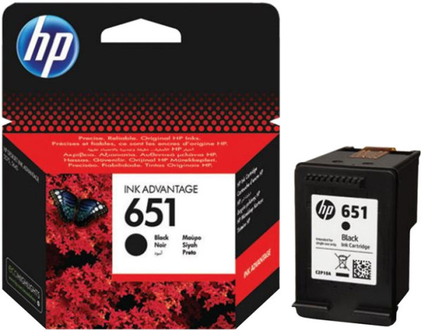 HP originální inkoust  C2P10AE (651) black