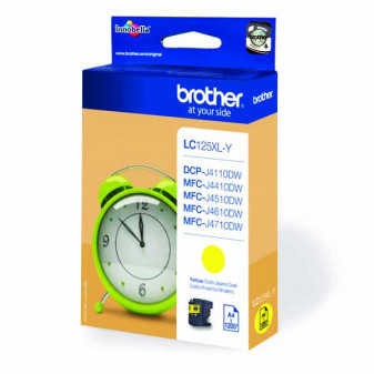 Brother originálny ink LC-125XLY, yellow, 1200str., Brother MFC-J4510 DW