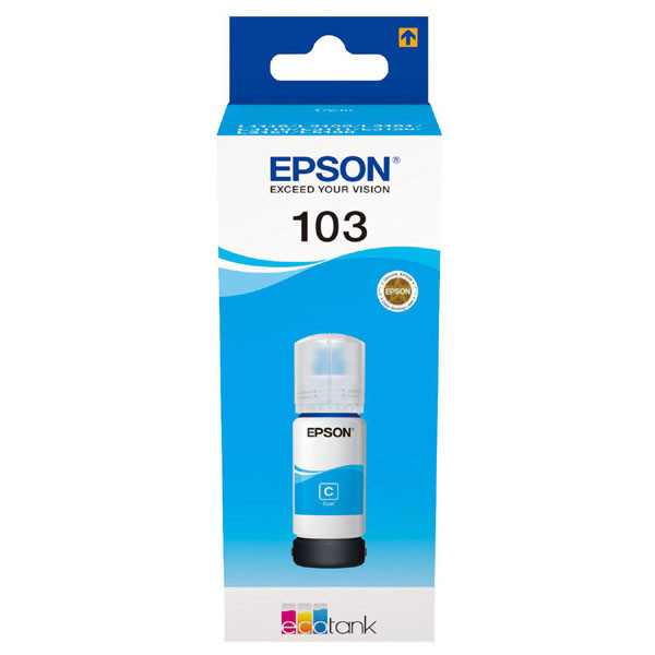 Epson originálny ink C13T00S24A, 103, cyan, 65ml, Epson EcoTank L3151, L3150, L3111, L3110