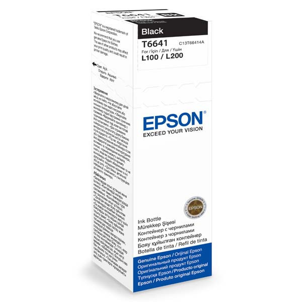 Epson originálny ink C13T66414A, čierna, 70ml, Epson L100, L200, L300