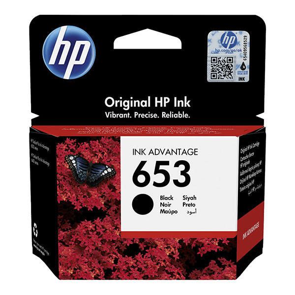 HP originálny ink 3YM75AE, black, 360 str., HP 653, HP DeskJet IA 6000, IA PLUS 6400