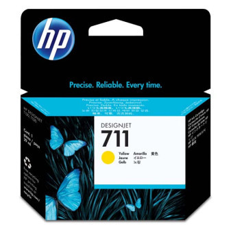 HP originálny ink CZ132A, HP 711, žltá, 29ml, HP DesignJet T120, T520