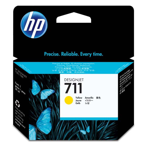 HP originálny ink CZ132A, HP 711, žltá, 29ml, HP DesignJet T120, T520