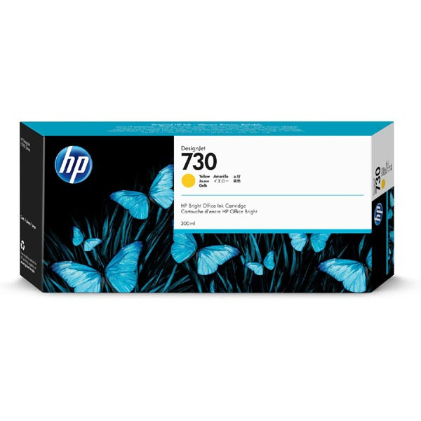 HP originálny ink P2V70A, HP 730, žltá, 300ml, HP HP DesignJet T1700 44 printer series, T1700d