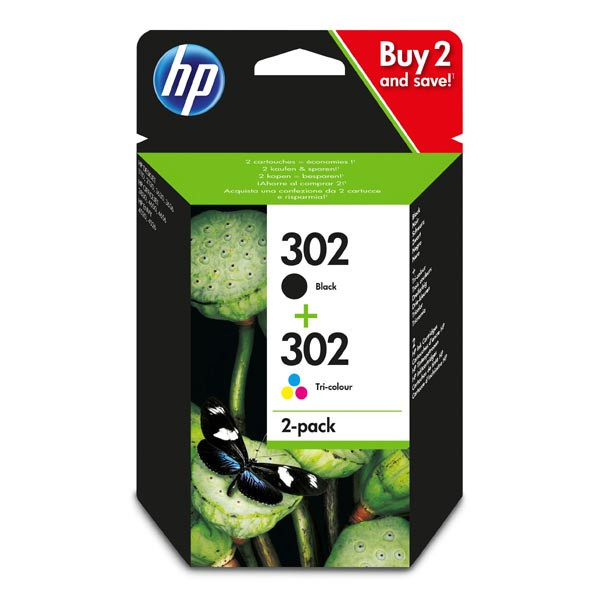 HP originálny ink X4D37AE, HP 302, black/tri-colour, 190 black, 165 tri-colourstr., HP HP Deskje