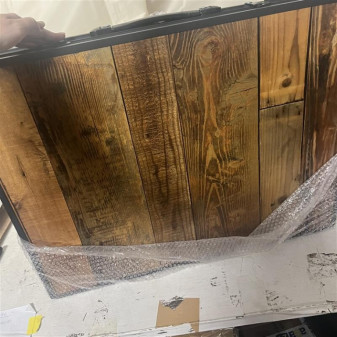Aga Skladací kempingový stolík 90x60x42/66 cm Hnedý 2DAZ313