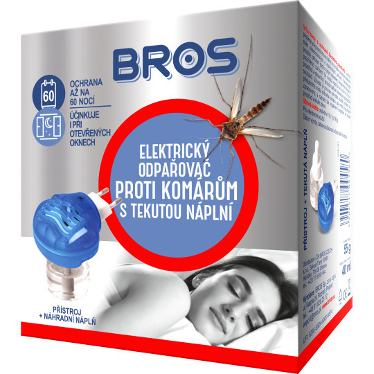 Bros proti komárom elektrický strojček + tekutá náplň 60 noci