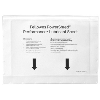 Čistiace olejové listy Fellowes PowerShred Performance+ pre skartovacie stroje (10ks)