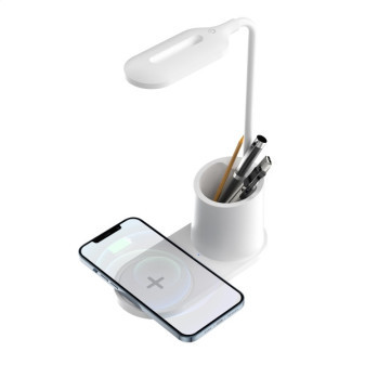 Platinet stolná LED lampa 3W, bezdrôtové nabíjanie, biela