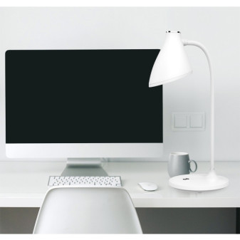 Platinet stolná LED lampa 5W stmievateľná, integrovaná batéria 2400mAh, biela