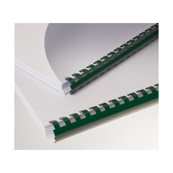 Plastové chrbty Eurosupplies 25 zelené
