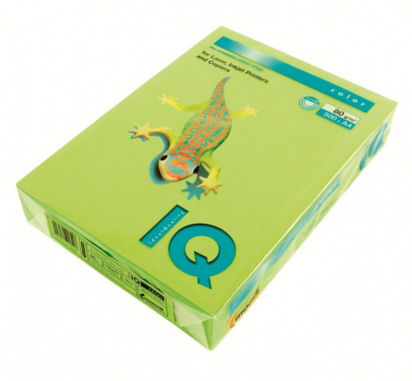 Farebný papier IQ MA42 - A4 80g májovo zelená intenzívna 500 listov