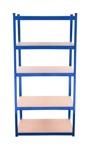 Aga 2x Kovový regál 180x90x40 cm 5 políc Modrý