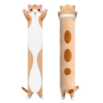 Aga4Kids Plyšový vankúš Mačka Hnedá 50 cm
