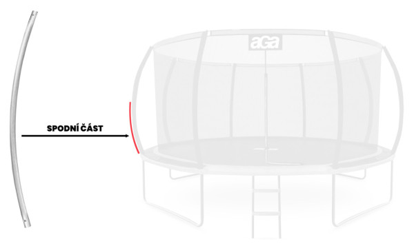 Aga Stojná tyč na trampolínu EXCLUSIVE 305/366/430/500 cm - spodná časť