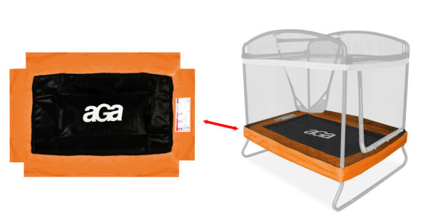 Aga Kryt pružín na obdĺžnikovú trampolínu 122x183 cm Oranžový
