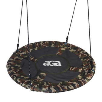 Aga Závesný hojdací kruh 90 cm Maskáčový