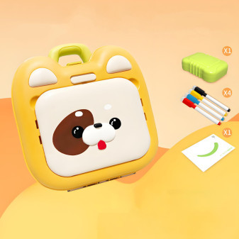 Aga4Kids Detská tabuľa so stolíkom Žltá